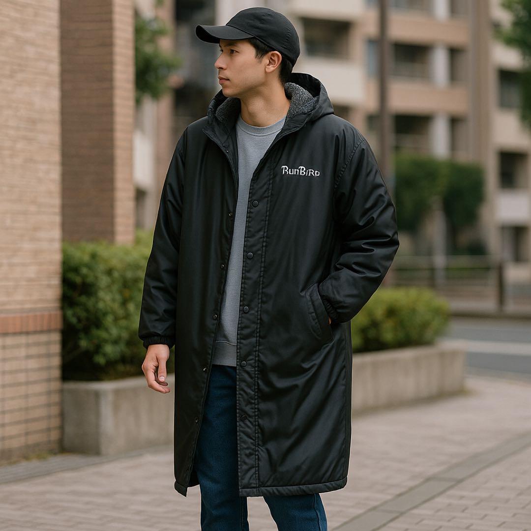 ★セール品★MIZUNO × RunBird ベンチコート 裏ボア M Y2K