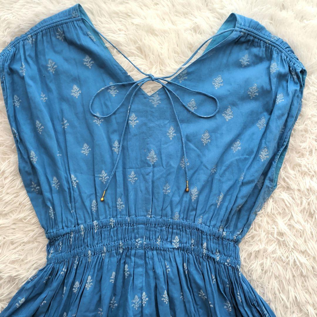 完売品♡22SS ヌキテパ フォイルプリントドレス エスニック ワンピース F