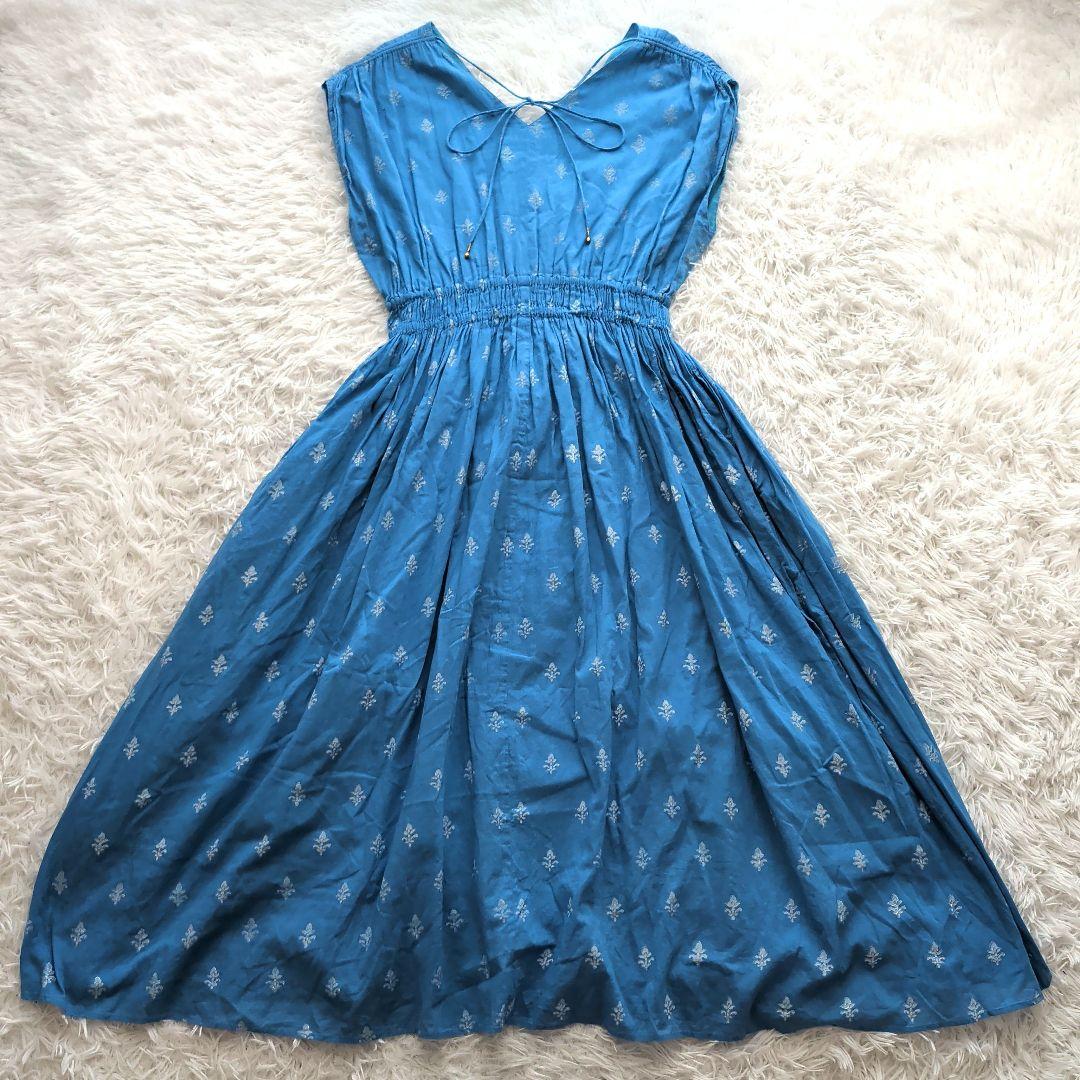 完売品♡22SS ヌキテパ フォイルプリントドレス エスニック ワンピース F