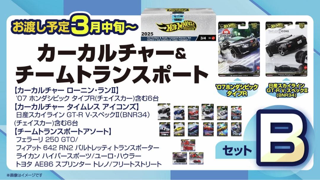 ホットウィール ファクトリーセットB カーカルチャー & チームトランスポート