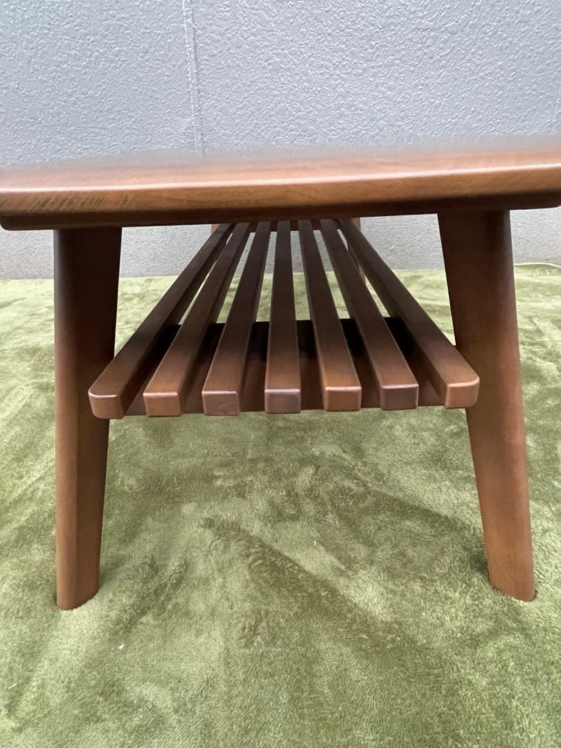 【美品】ニトリ 幅110cm 無垢材 天然木 センターテーブル アルナス110
