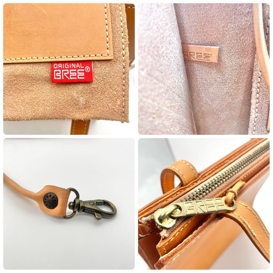 美品✨　BREE ブリー　トートバッグ　ワンショルダー　ヌメ革　オールレザー