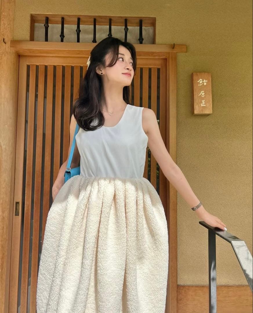 Bibiy ビビィ　ロング　ワンピ　SABRINA サブリナ　DRESS 白