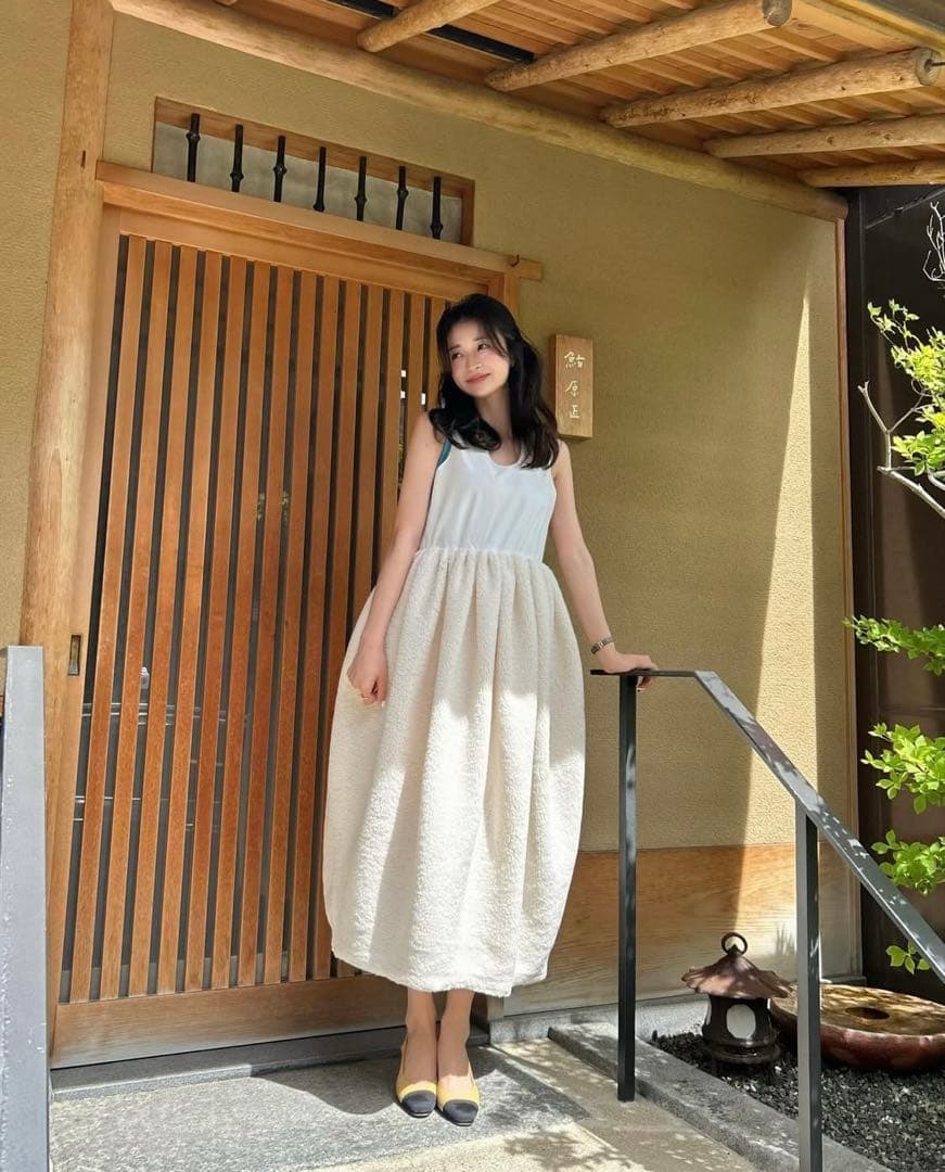 Bibiy ビビィ　ロング　ワンピ　SABRINA サブリナ　DRESS 白