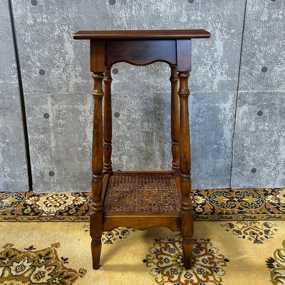꧁カリモク家具 karimoku꧂フラワースタンド 花台 ラタン