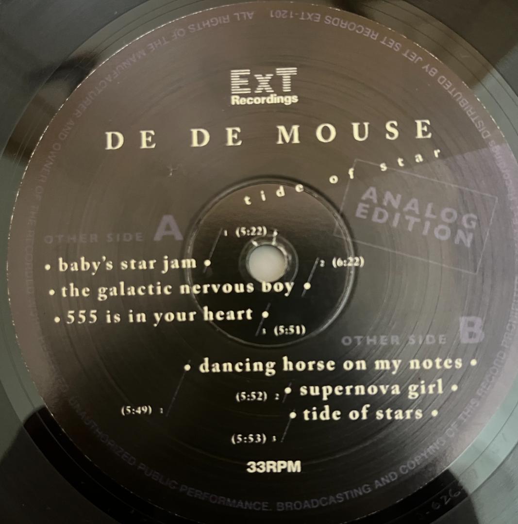 DE DE MOUSE Tide of Stars アナログ盤