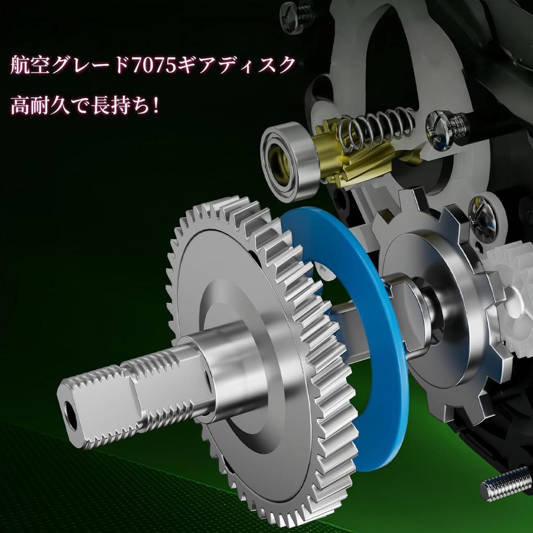 ベイトリール　左用　デジタル制御ブレーキ搭載　防バックラッシュ　遠投対応ルアー用