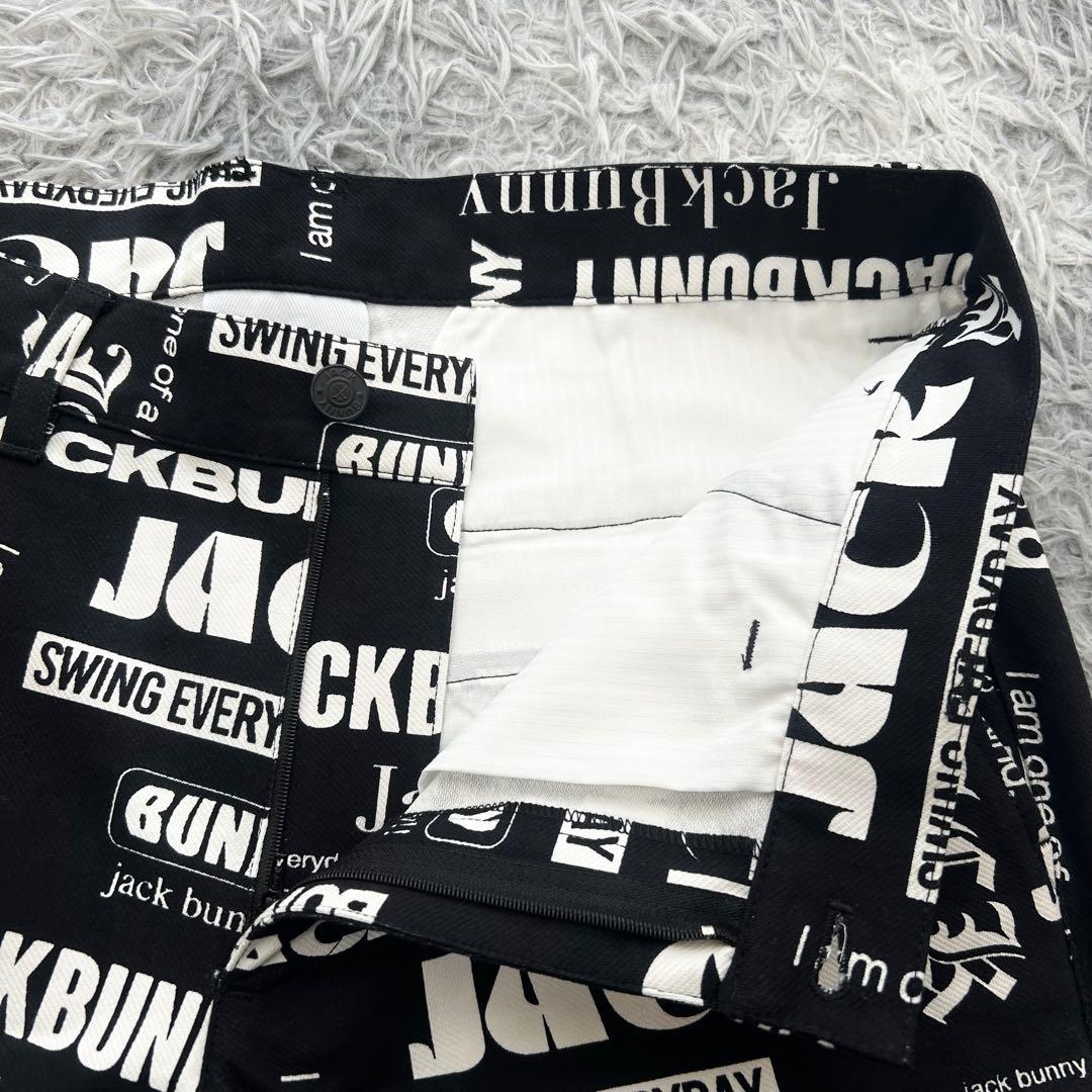 新品　ジャックバニー　パンツ　ストレッチ　ブラック　総柄　春秋冬　サイズ6