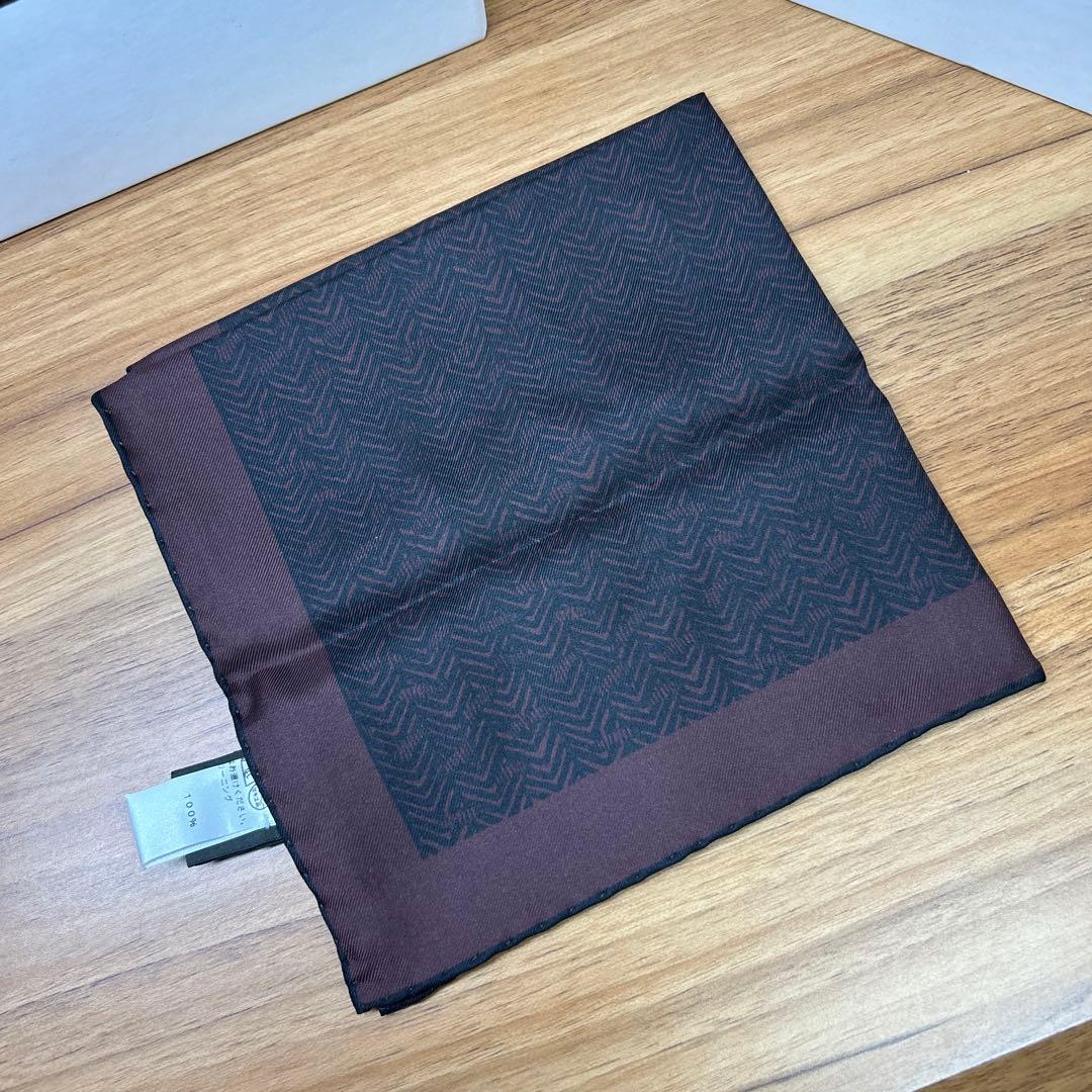Berluti シルクハンカチ ヘリンボーン