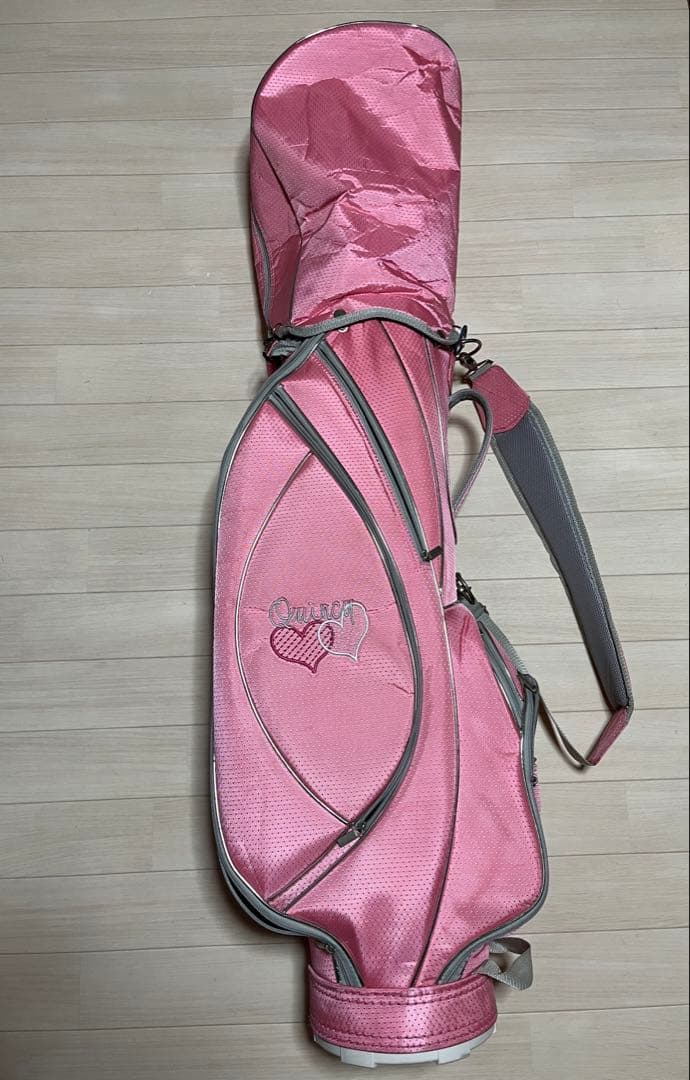 ゴルフ quincy 可愛いピンク レディース pinkキャディバッグ