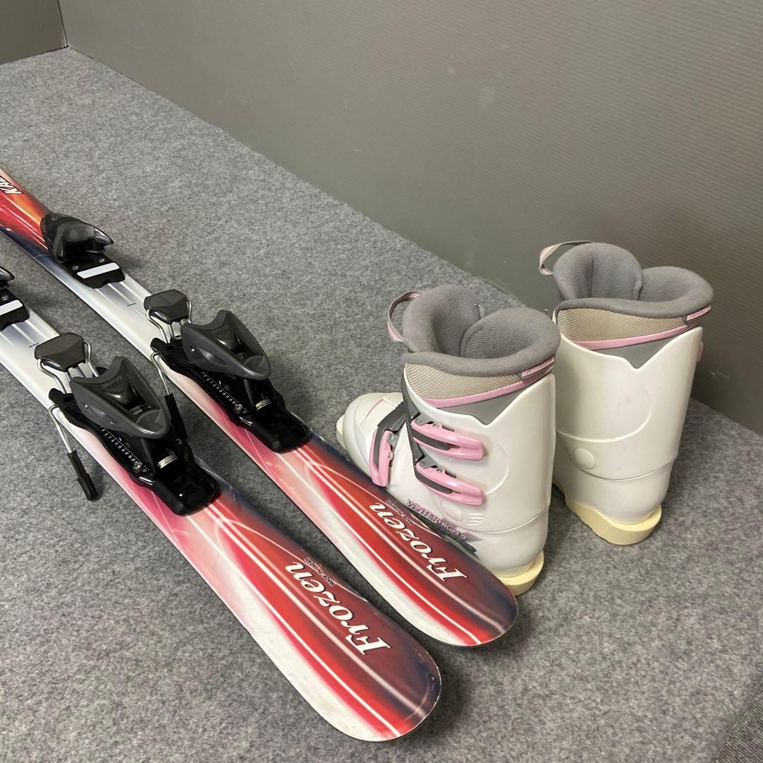 ★訳あり★一本あると何かと便利なショートスキー　板130cm ブーツ24.5cm