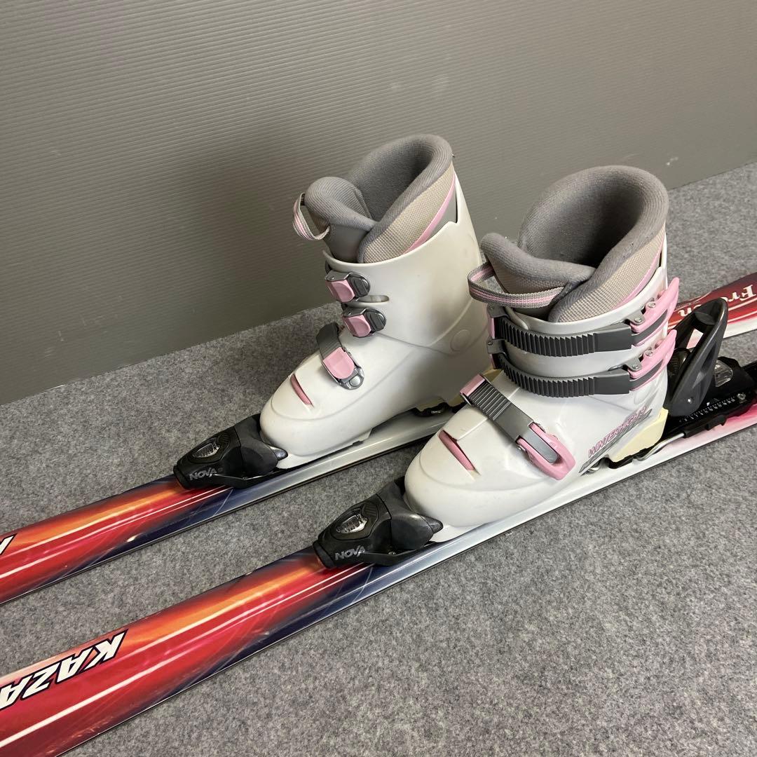 ★訳あり★一本あると何かと便利なショートスキー　板130cm ブーツ24.5cm