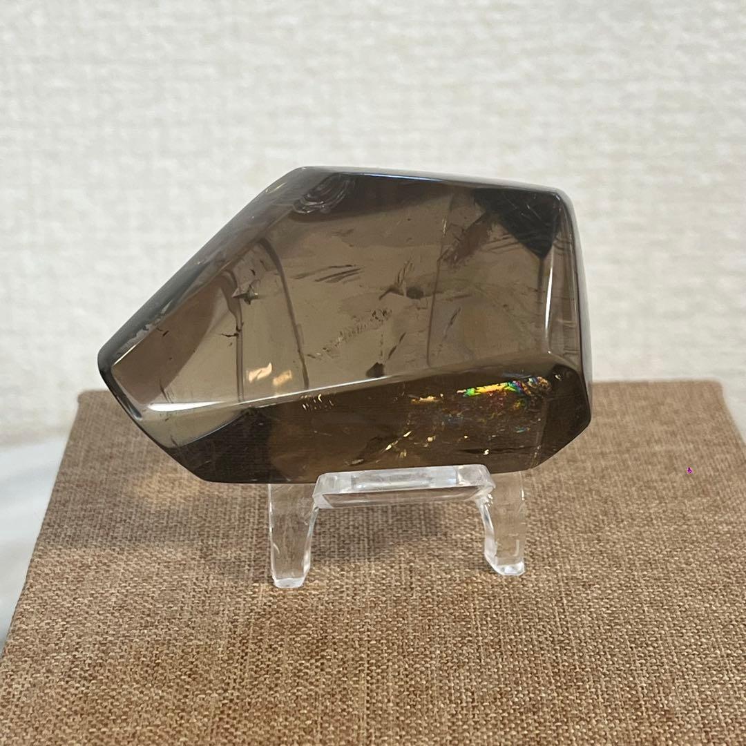【天然石】スモーキー(ゼウス)シトリンクォーツ　フリーカット　専用箱付き 75g