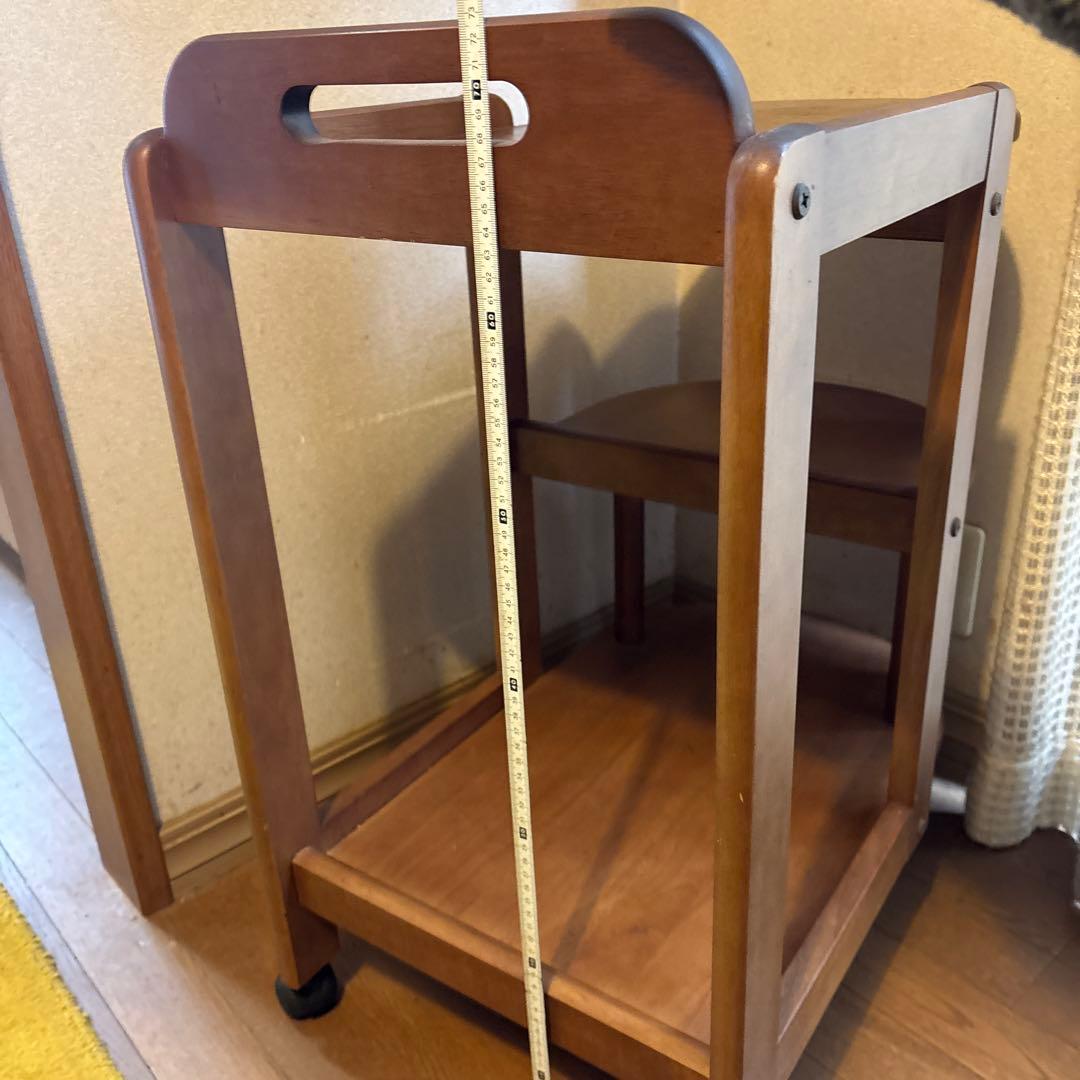 木製キッチンワゴン キャスター付き