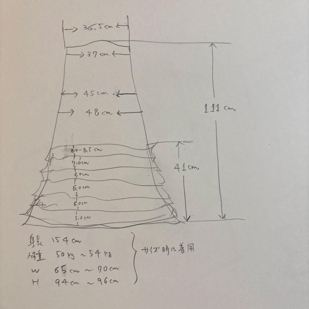 フラメンコ スカート 黒 6段ボランテ スペイン製