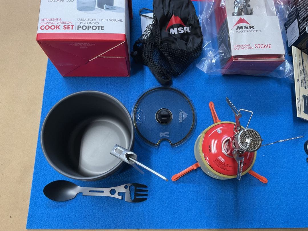 MSRポケットロケット2&MSRクックトレイルミニソロ登山調理器具新品フルセット