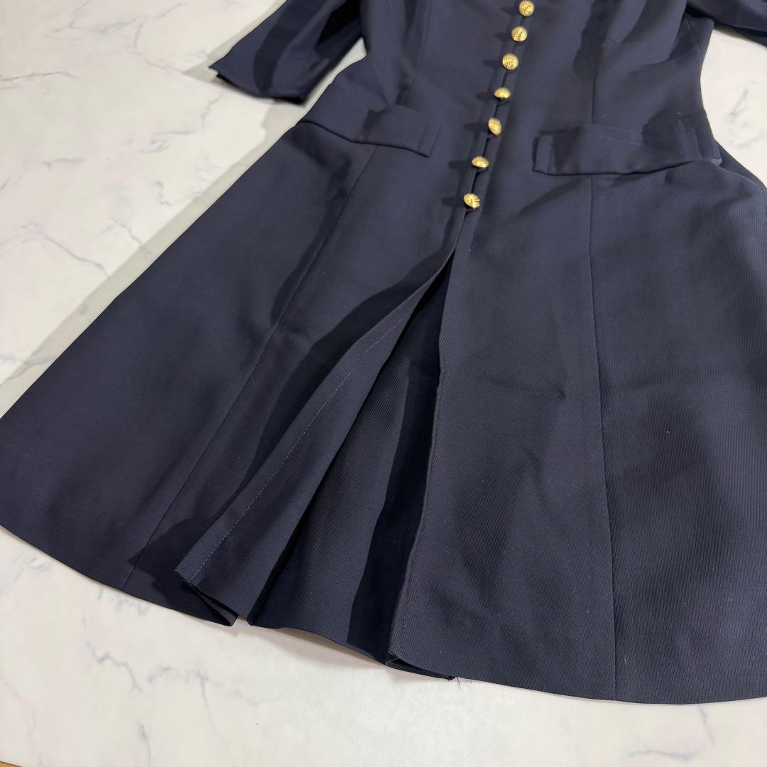 美品　イヴサンローラン　ヴィンテージ　金ボタン　ロングワンピース　S
