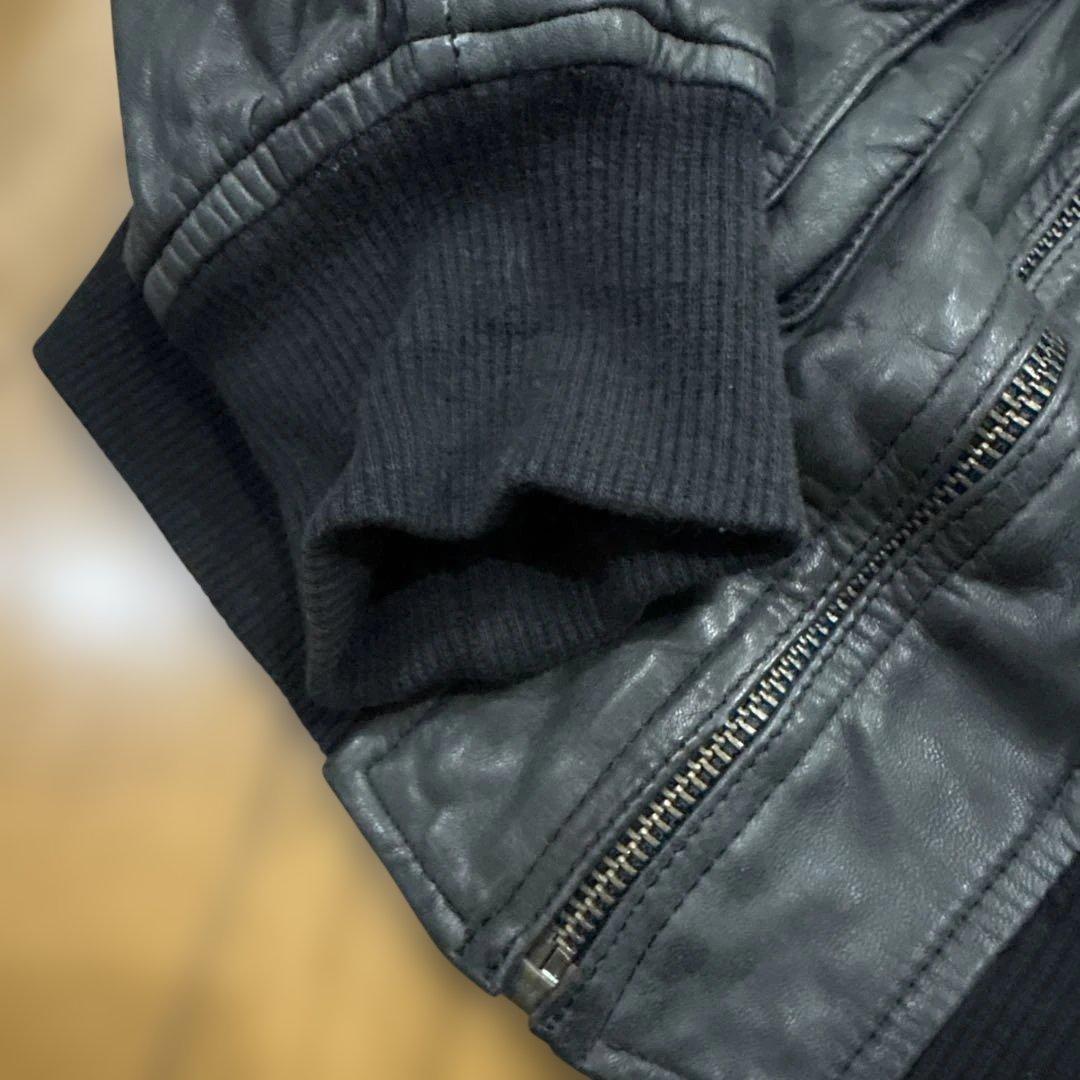 sissi × beams ウォッシャブル　レザー　フライトジャケット　ブルゾン