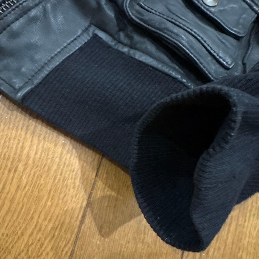 sissi × beams ウォッシャブル　レザー　フライトジャケット　ブルゾン