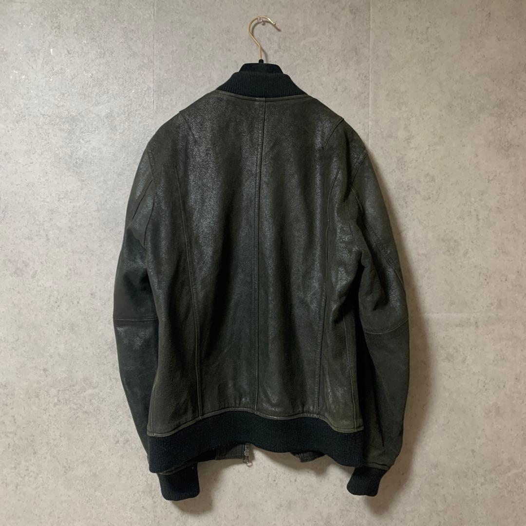 美品✨アーバンリーサーチ ライダース MA-1 やぎ革 黒 38 Mサイズ