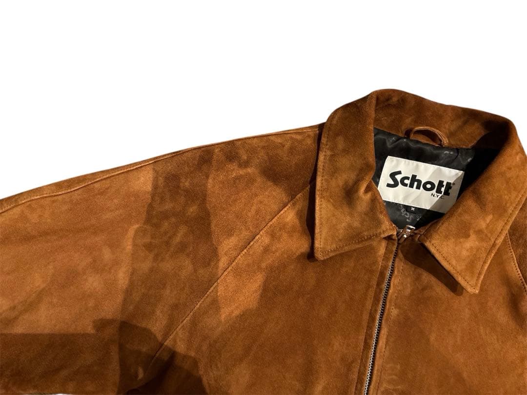 春物最終セール　B&Y別注Schott スエードブルゾン レザージャケット