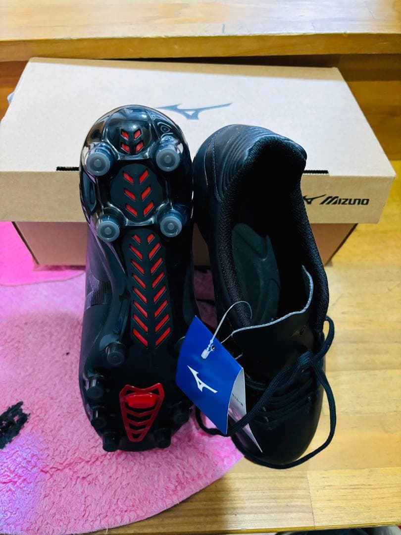 Mizuno サッカーシューズ ブラック　幅広　スパイク