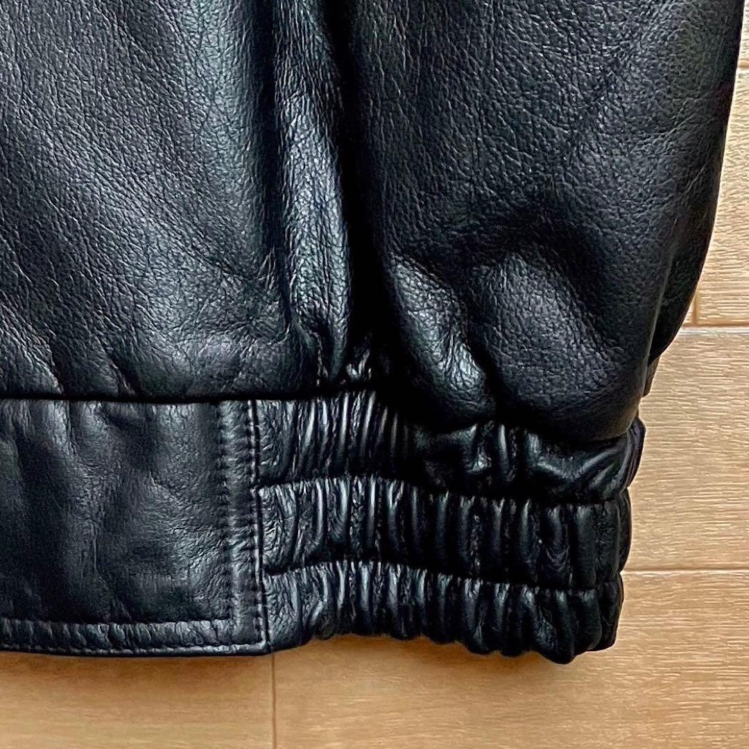 XL レザージャケット レザーブルゾン 90's シープレザー 本革 ブラック