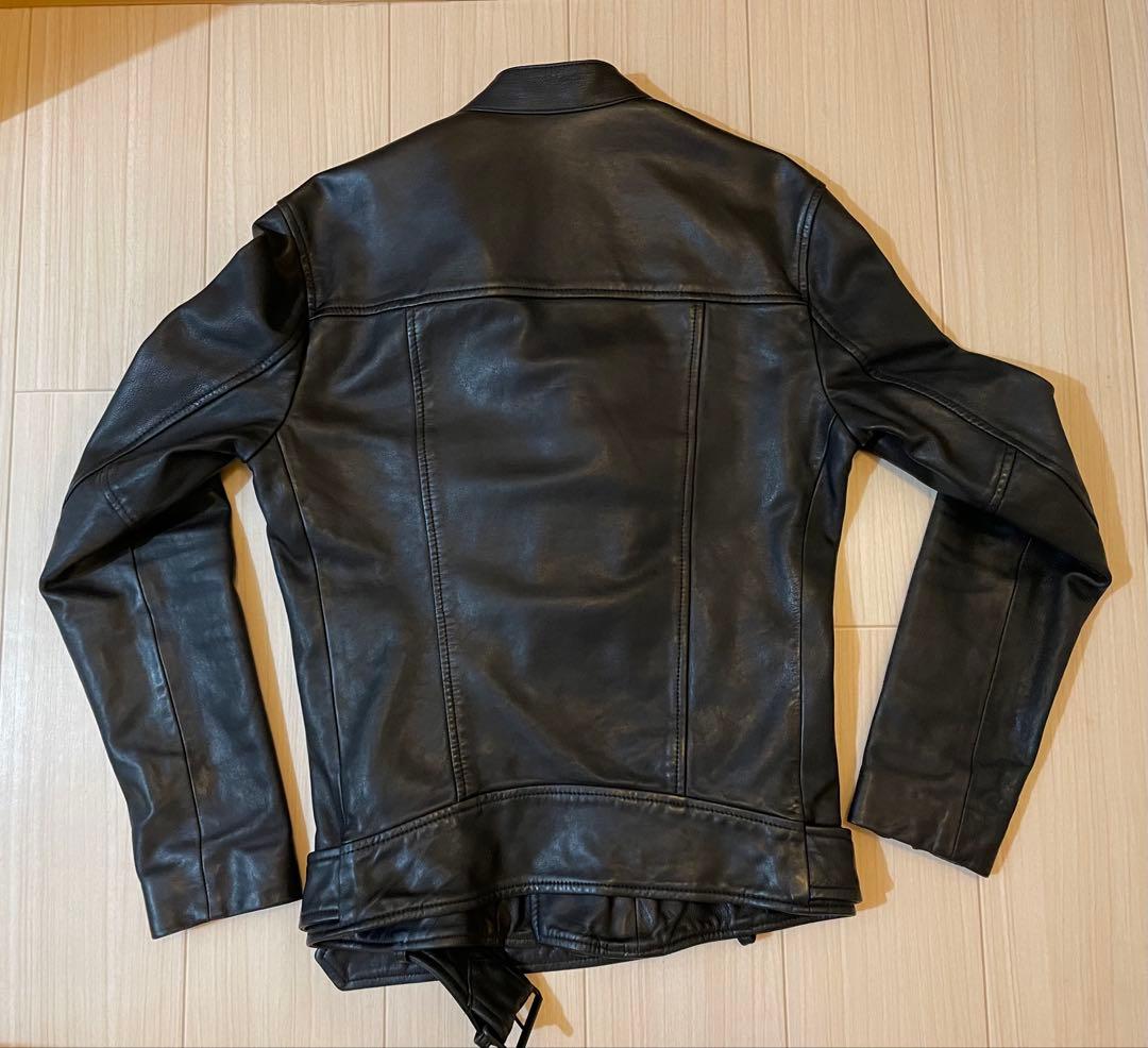 美品ALL SAINTS オールセインツ ラムレザー ライダースジャケット XS