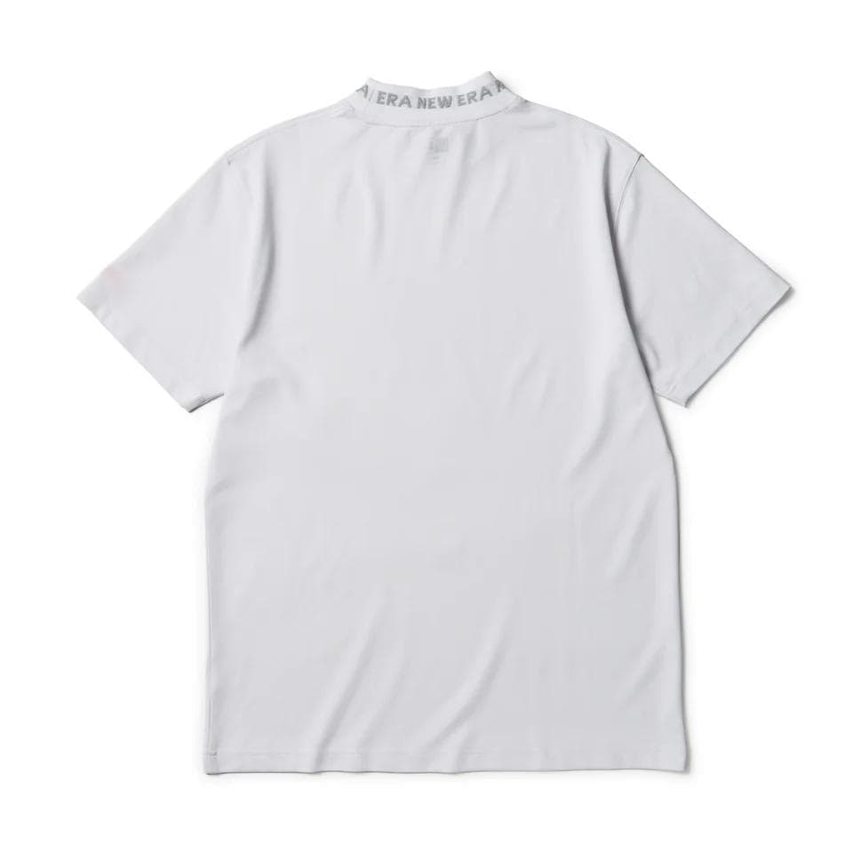 NEWERA GOLF 半袖 モックネック シャツ　鹿の子 ホワイト　XLサイズ
