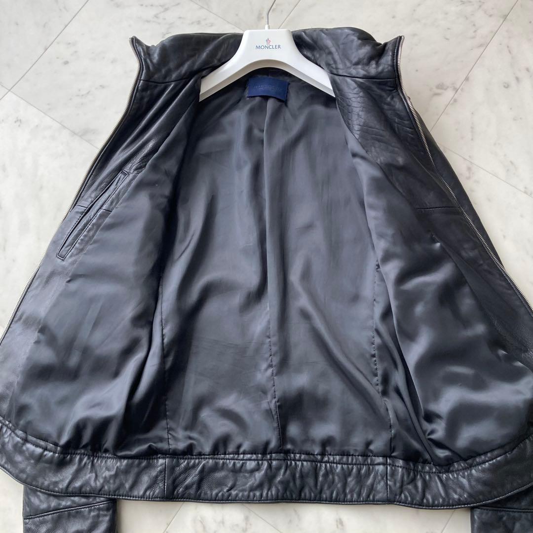 美品 jun hashimoto レザー ライダースジャケット Wジップ L 黒