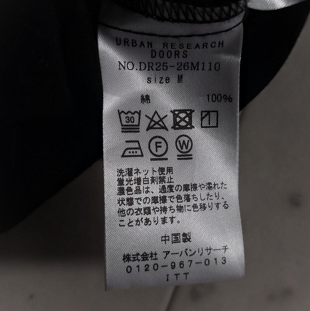 美品✨アーバンリサーチドアーズ コットンバンドカラー シャツワンピース ブラック