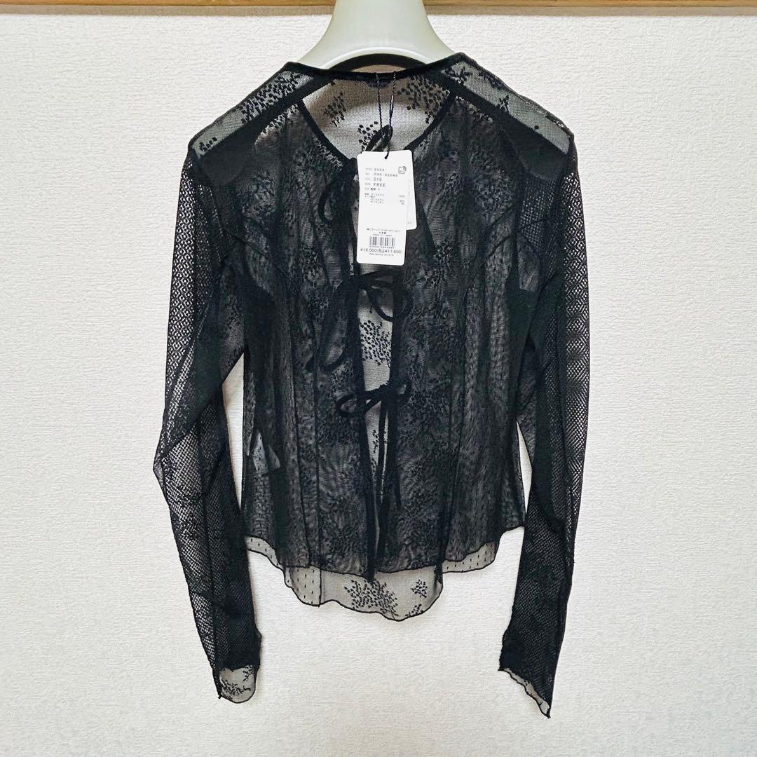 CODE A コードエー tulle lace ribbon blouse