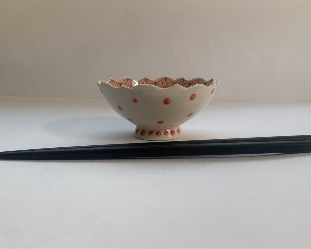 ポンタリルン　小さなお茶碗（赤）