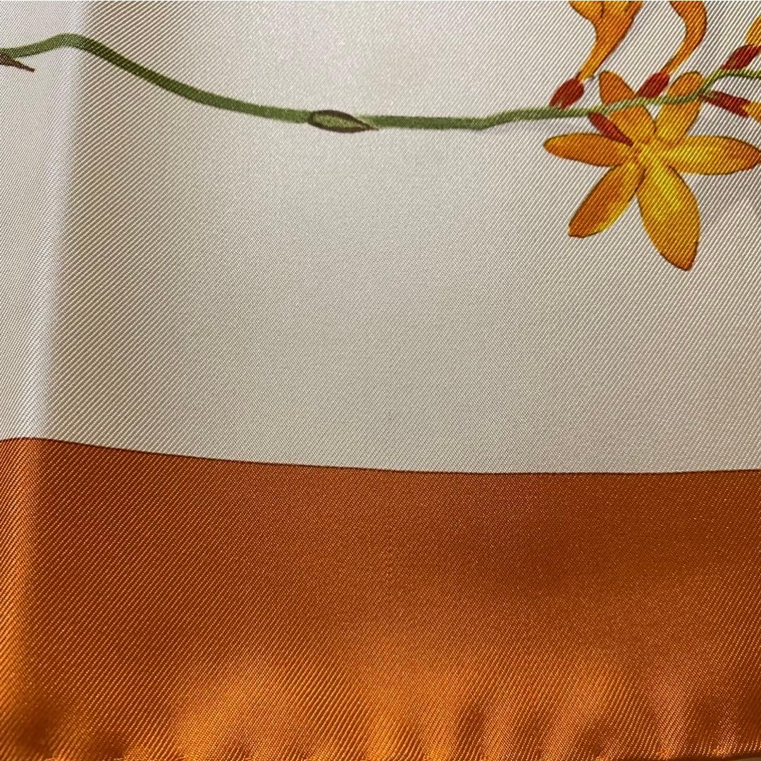 美品 Salvatore ferragamo 大判シルクスカーフ 花柄ボタニカル