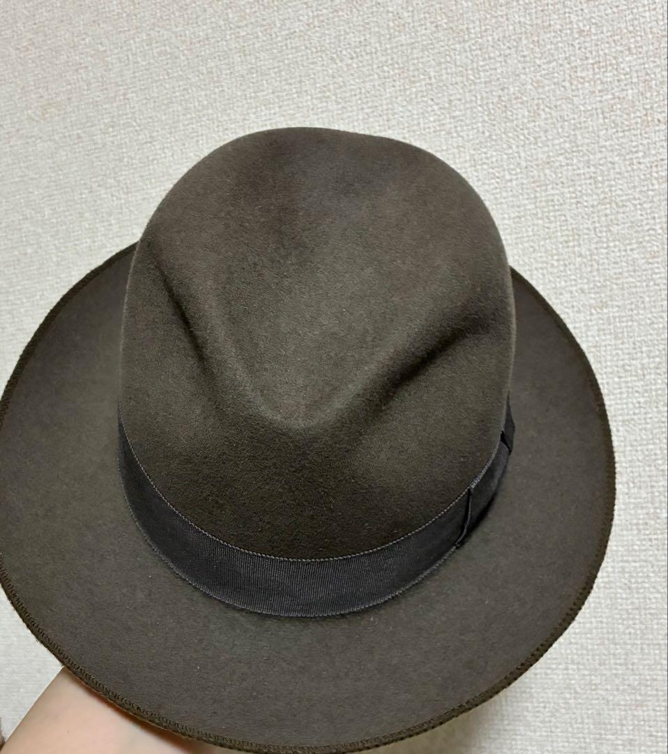 【美品】ラビット100% 日本製 ハット COMSANDGOES