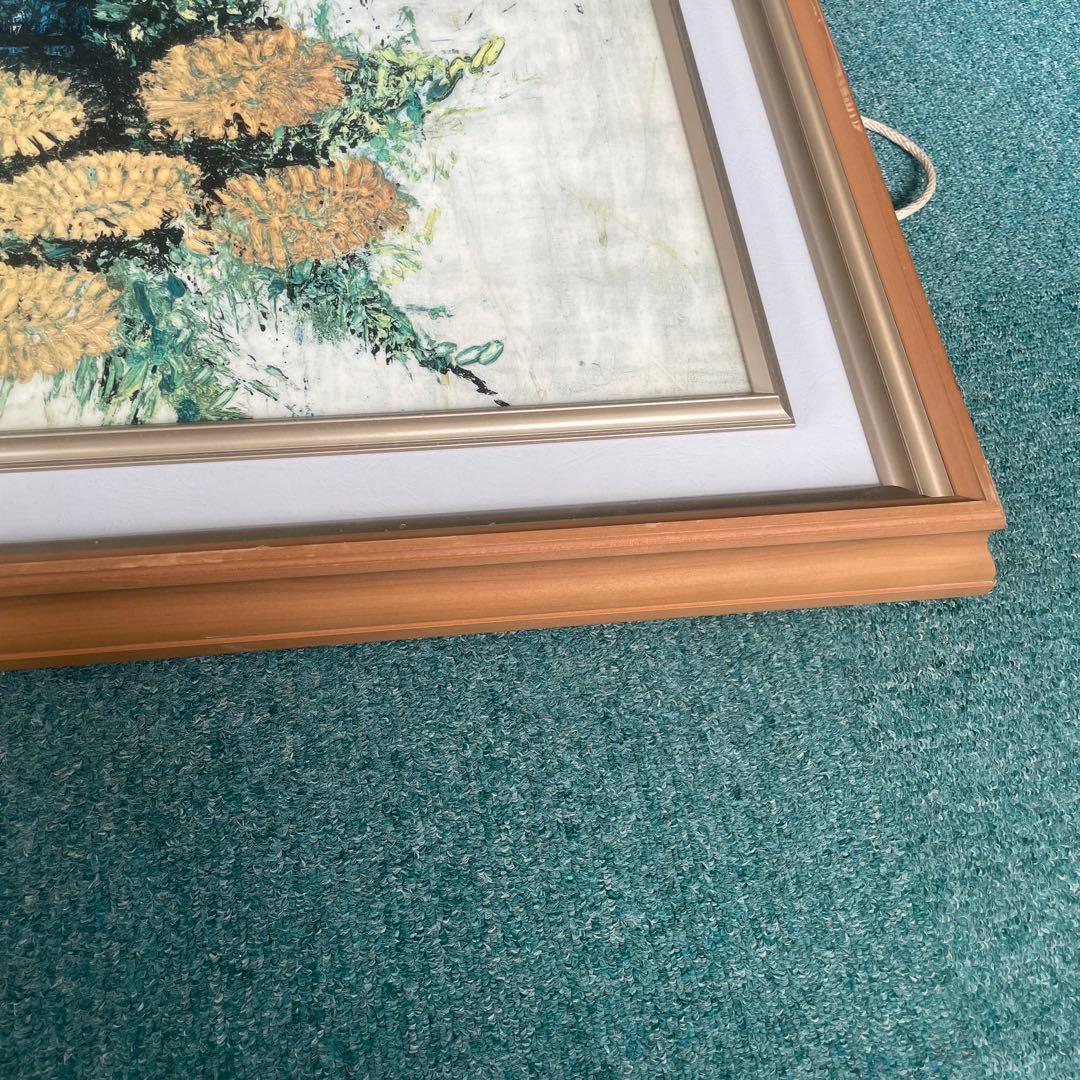ベルナール・ビュフェ 油彩画 額付き約67cm×78.5cm