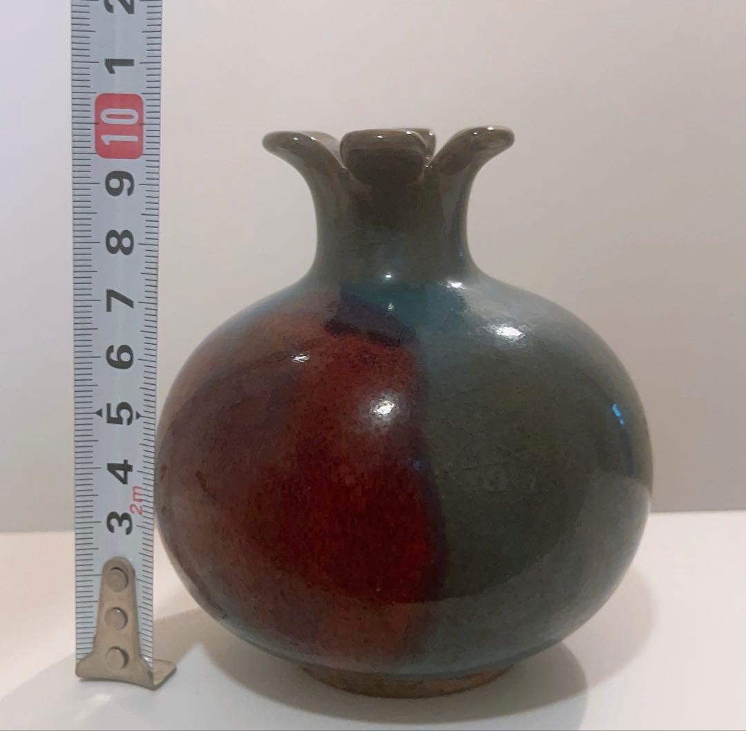 中国古美術・旧蔵の磁器・钧瓷石榴瓶・置物_賞物