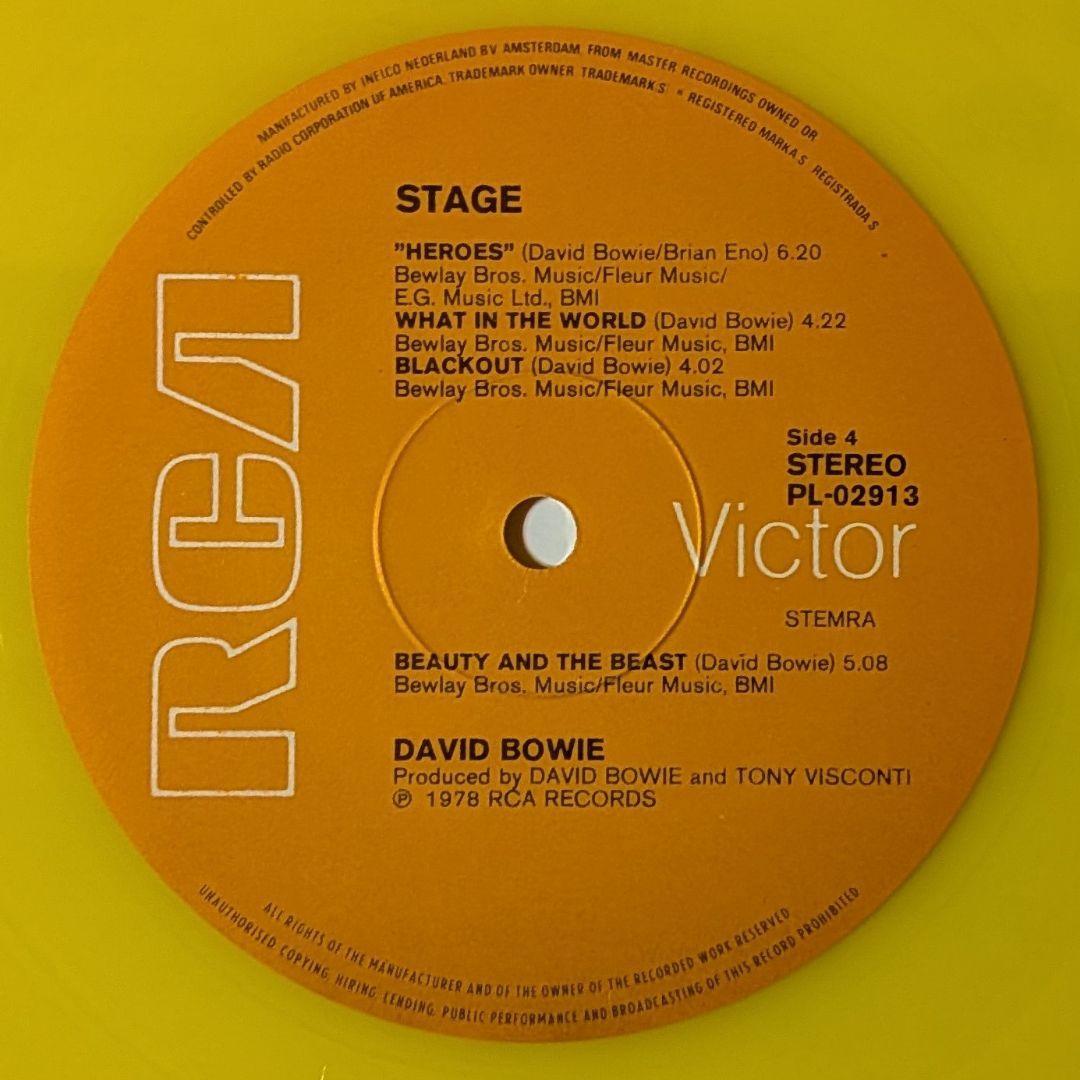 DAVID BOWIE『STAGE』LP2枚組　イエロー盤