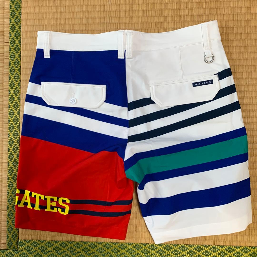 PEARLY GATES ストライプショートパンツ