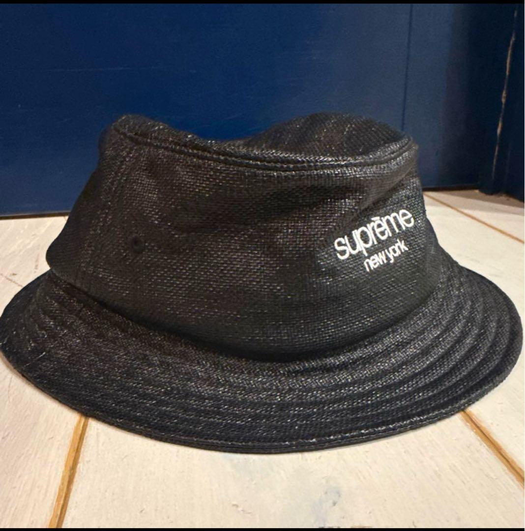 supreme raffia crusherラフィアハットブラックML 野村訓市
