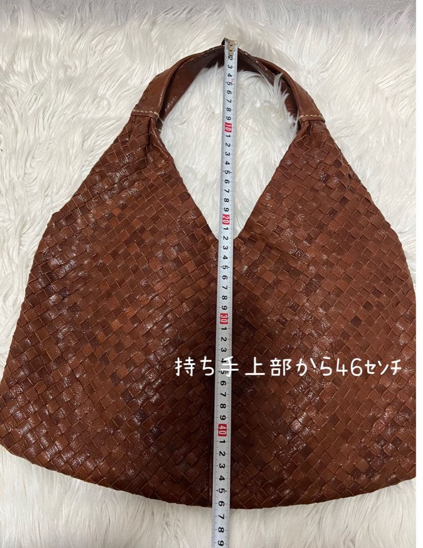 genten イントレチャート ワンショルダーレザーバッグ