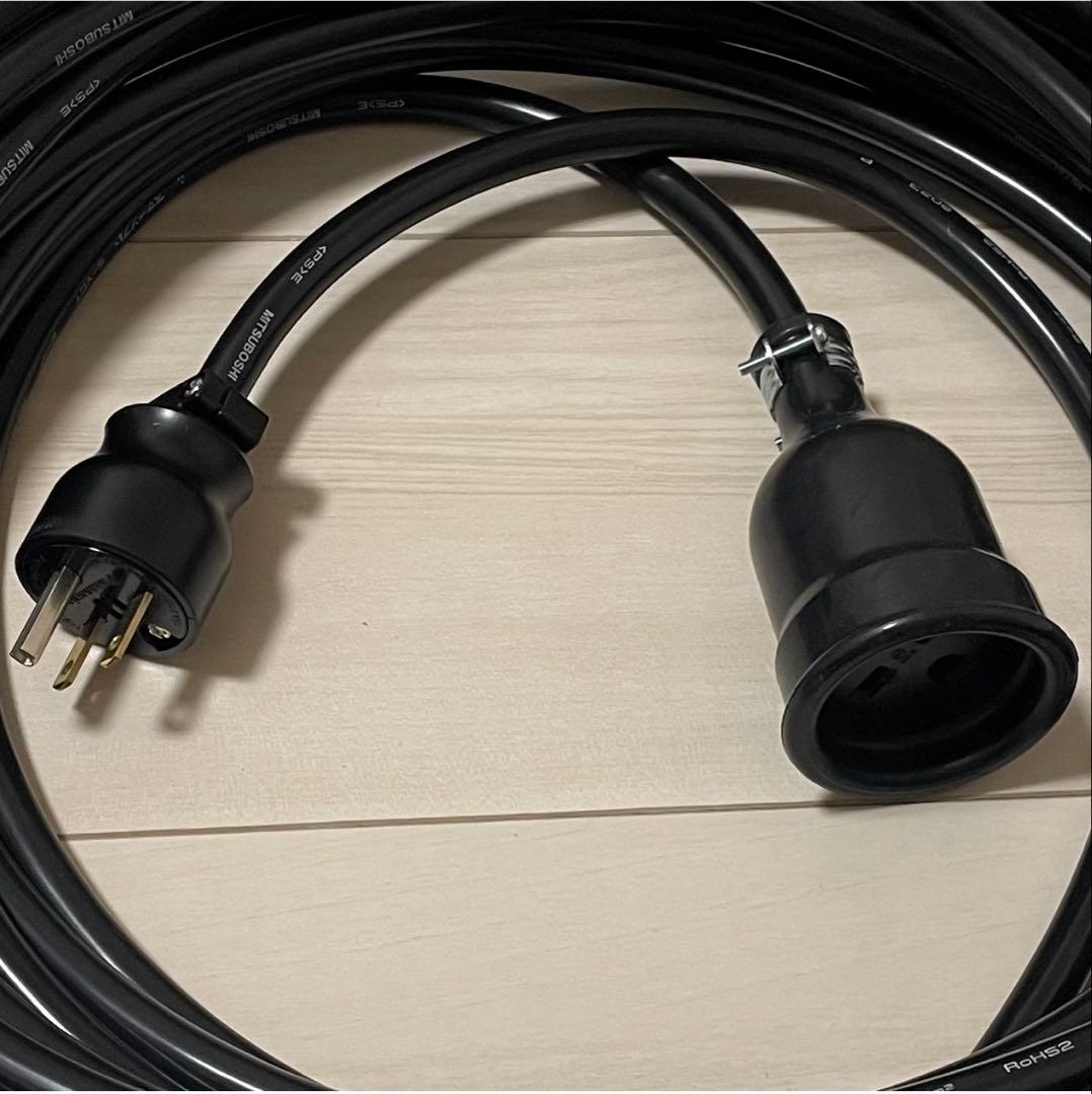 ★防水★電気自動車EV PHV PHEV200V充電延長ケーブル　16メートル