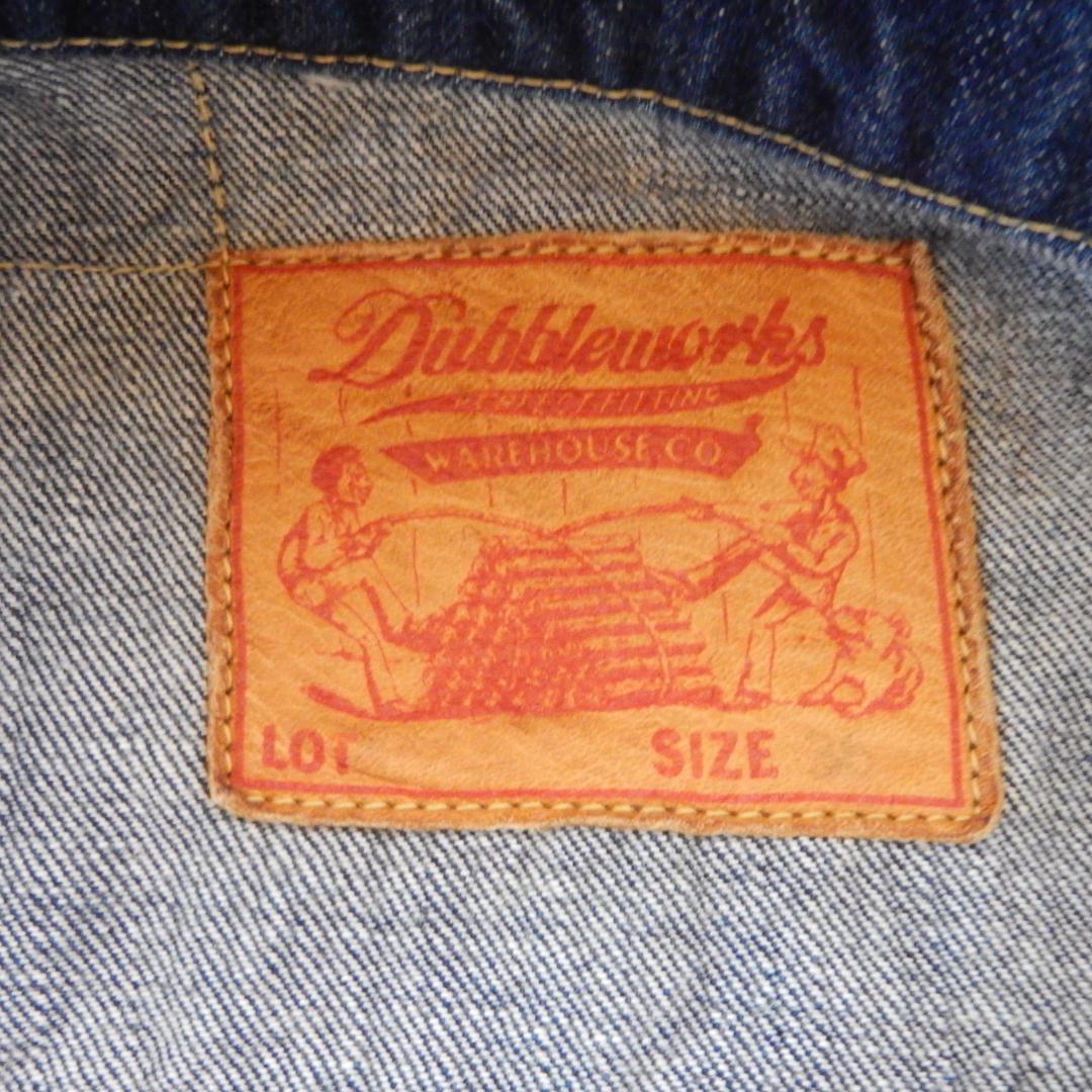 【美品】WAREHOUSE ダブルワークス 3rd デニムジャケット　36