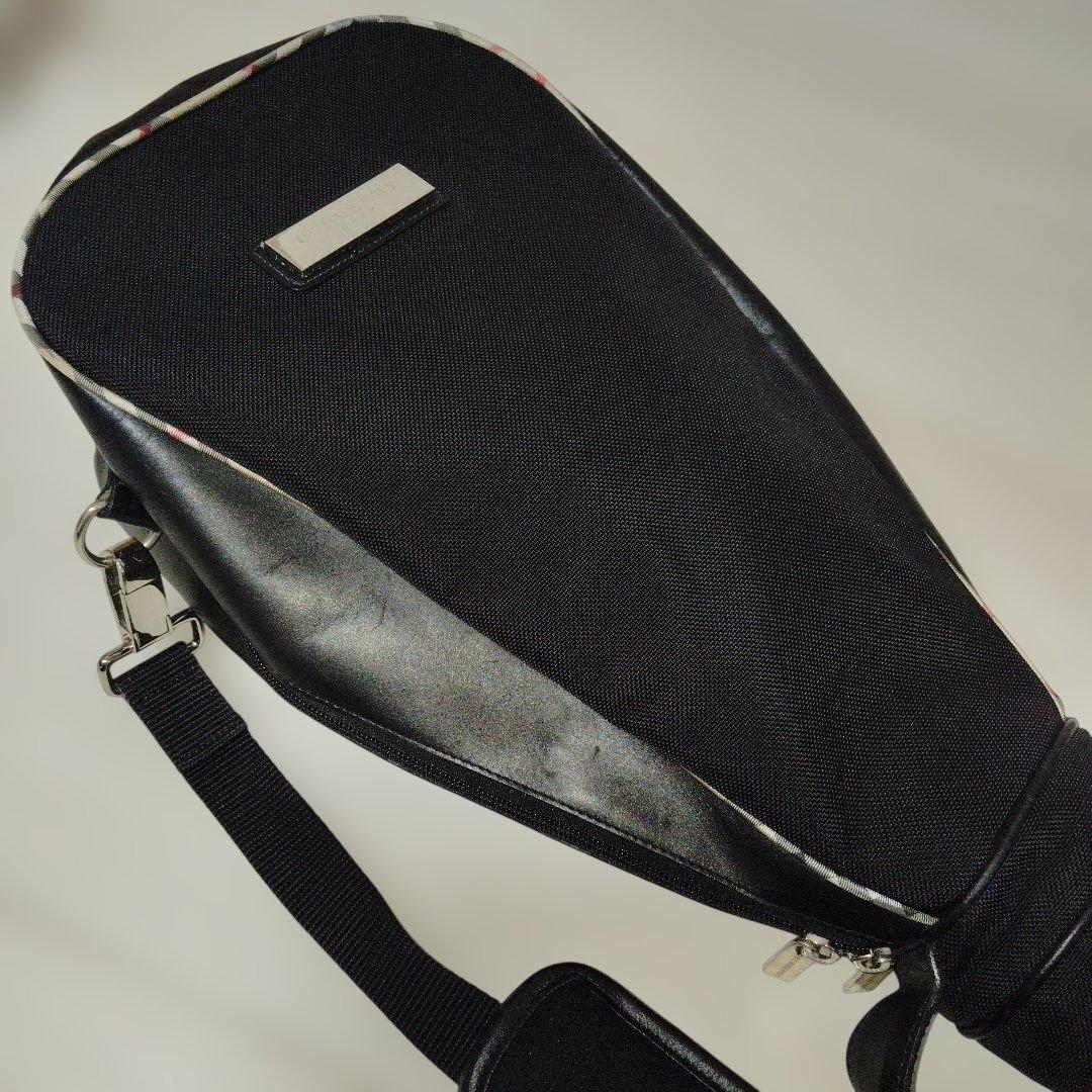 BURBERRY GOLF 黒 ゴルフバッグ　バーバリー　革