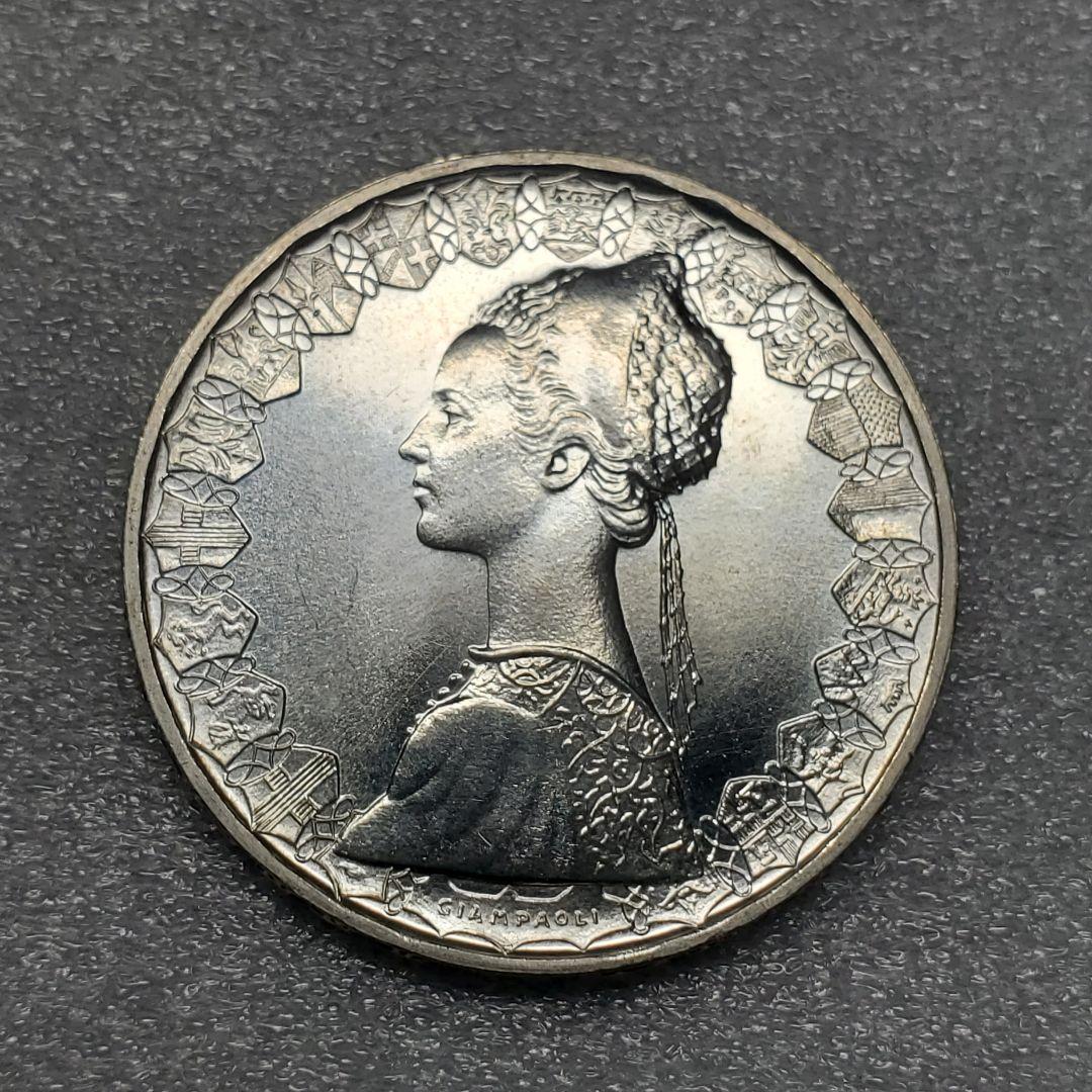 m*i様 5353.　未使用　銀貨　1980年　イタリア　500リラ　海外硬貨