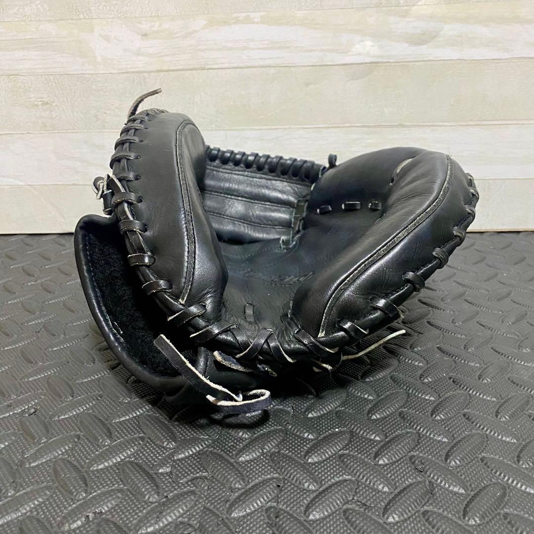 【美品】Lindbergh キャッチャーミット 硬式用 ブラック レザー 高品質
