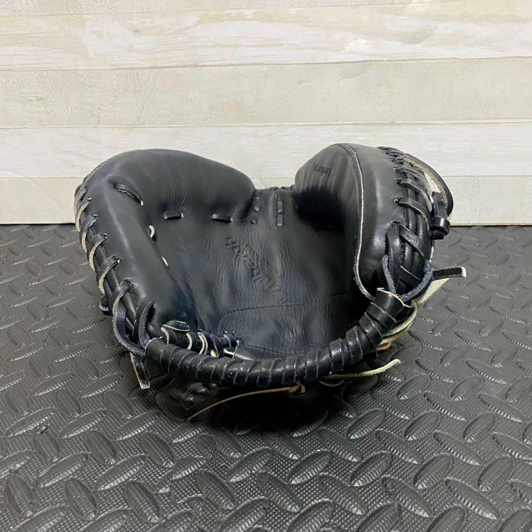 【美品】Lindbergh キャッチャーミット 硬式用 ブラック レザー 高品質