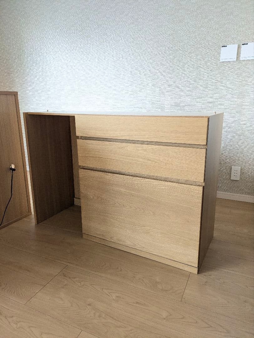 （なずな）無印良品 木製カップボード・幅120cm・オーク材