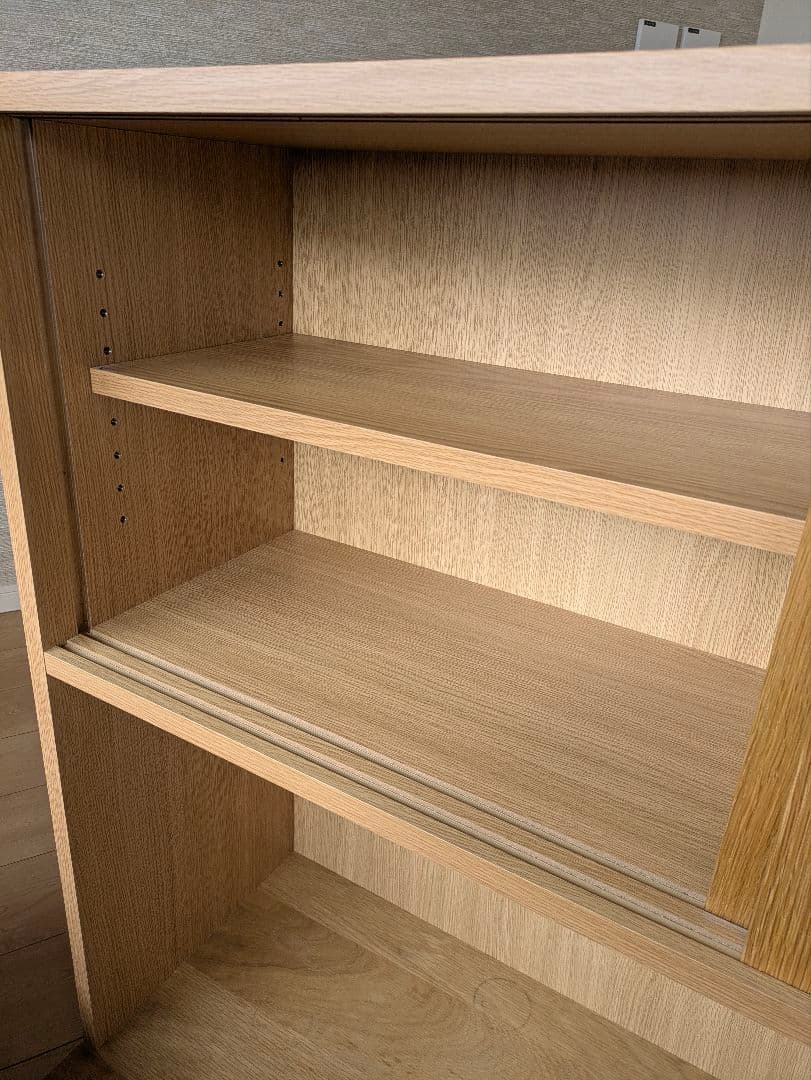 （なずな）無印良品 木製カップボード・幅120cm・オーク材