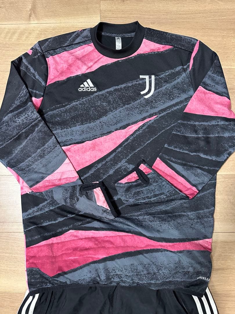 adidas Juventus ユヴェントス　ジャージセット 上下M 黒/ピンク
